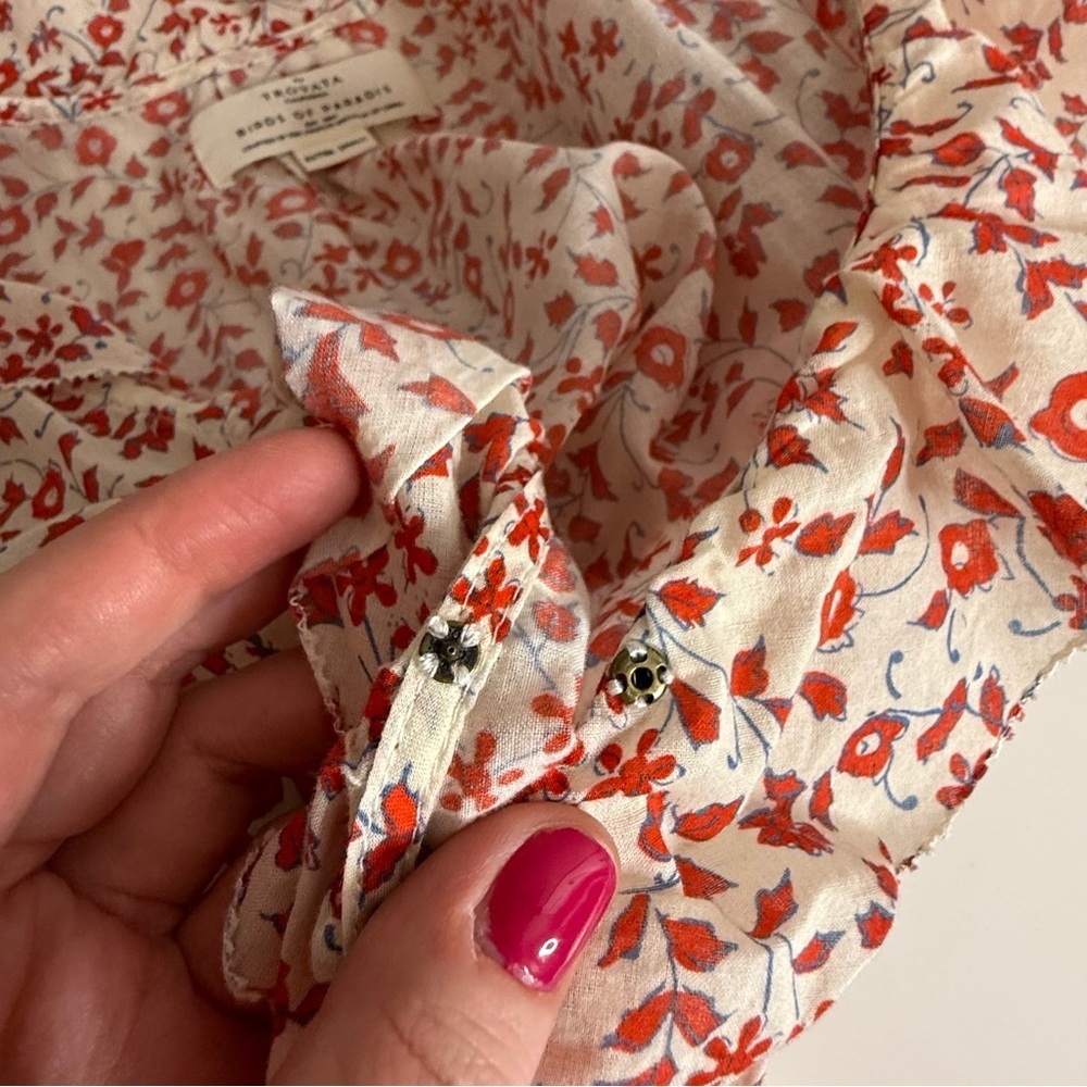 Trovata Birds of Paradis Marcella Mini Dress Red Ivy XS - Picture 9 of 11